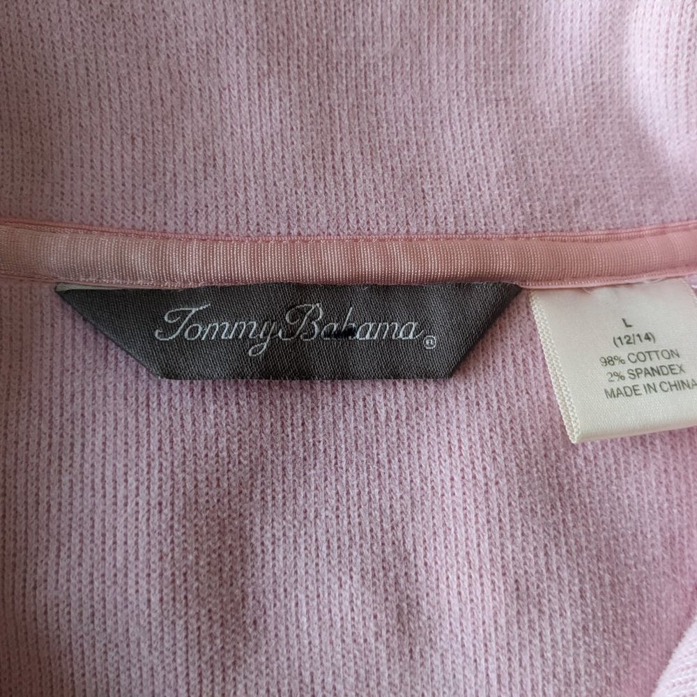 Tommy Bahama 1/4 Zip Aruba Sweatshirt Women's L Pink - Picture 3 of 10